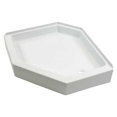 Lippert 32IN X 32IN NEO ANGLE SHOWER PAN; RIGHT DRAIN; 6.625IN APRON - WHITE 209744